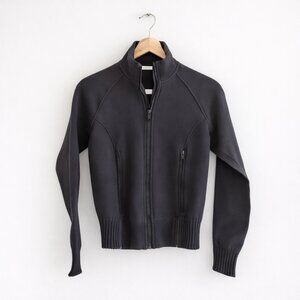 Lululemon NTS Zip Up Athleisure Ribbed Detail Jacket Black 4